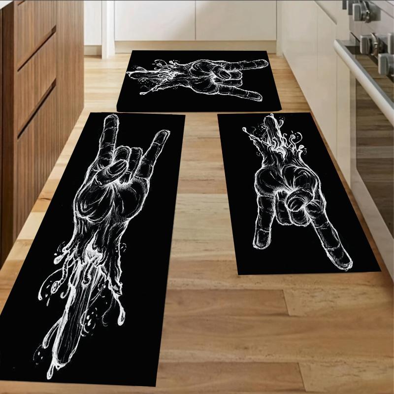 

Набор ковриков для кухни Жидкий камень на руке - Нескользящие, водонепроницаемые и легко моющиеся напольные коврики для кухни, ванной комнаты и прихожей, Декор для дома 160cm x 230cm