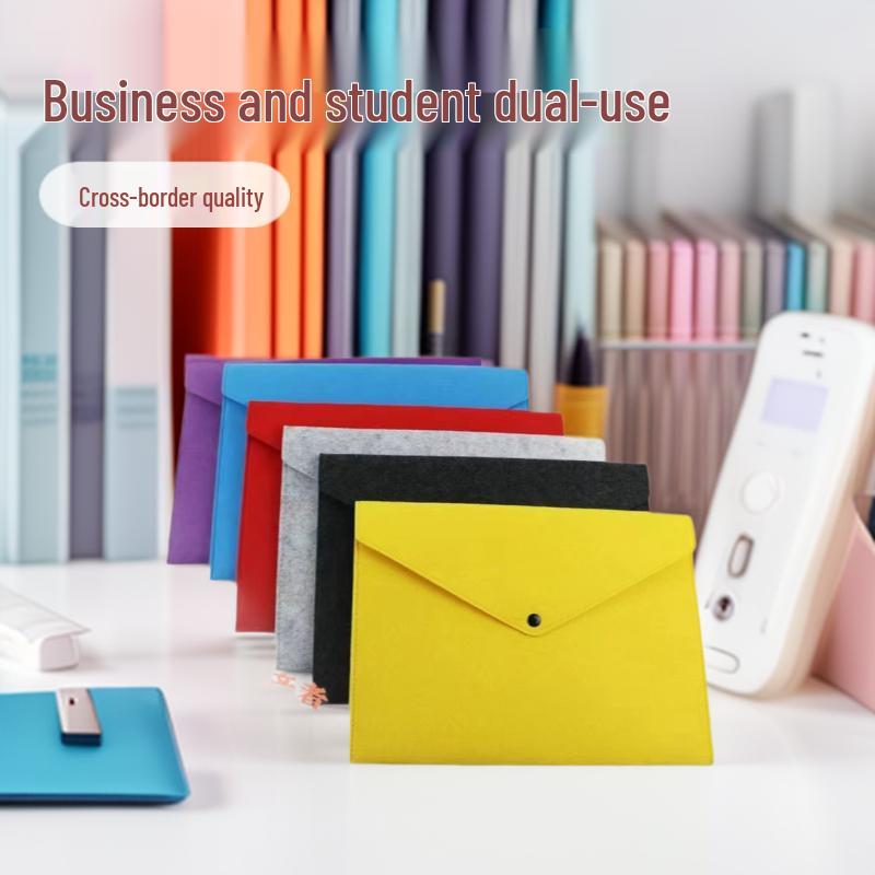 

Трансграничная фетровая папка для документов формата А4 для офисного и студенческого использования Size: 22x16; Color: Multicolor