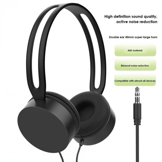 Powerful Bass Bursts Large Compatibility High Fidelity Noise Reduction Music Game Call Plug And Play 3.5mm Interface Wired Headset for Computer Gaming