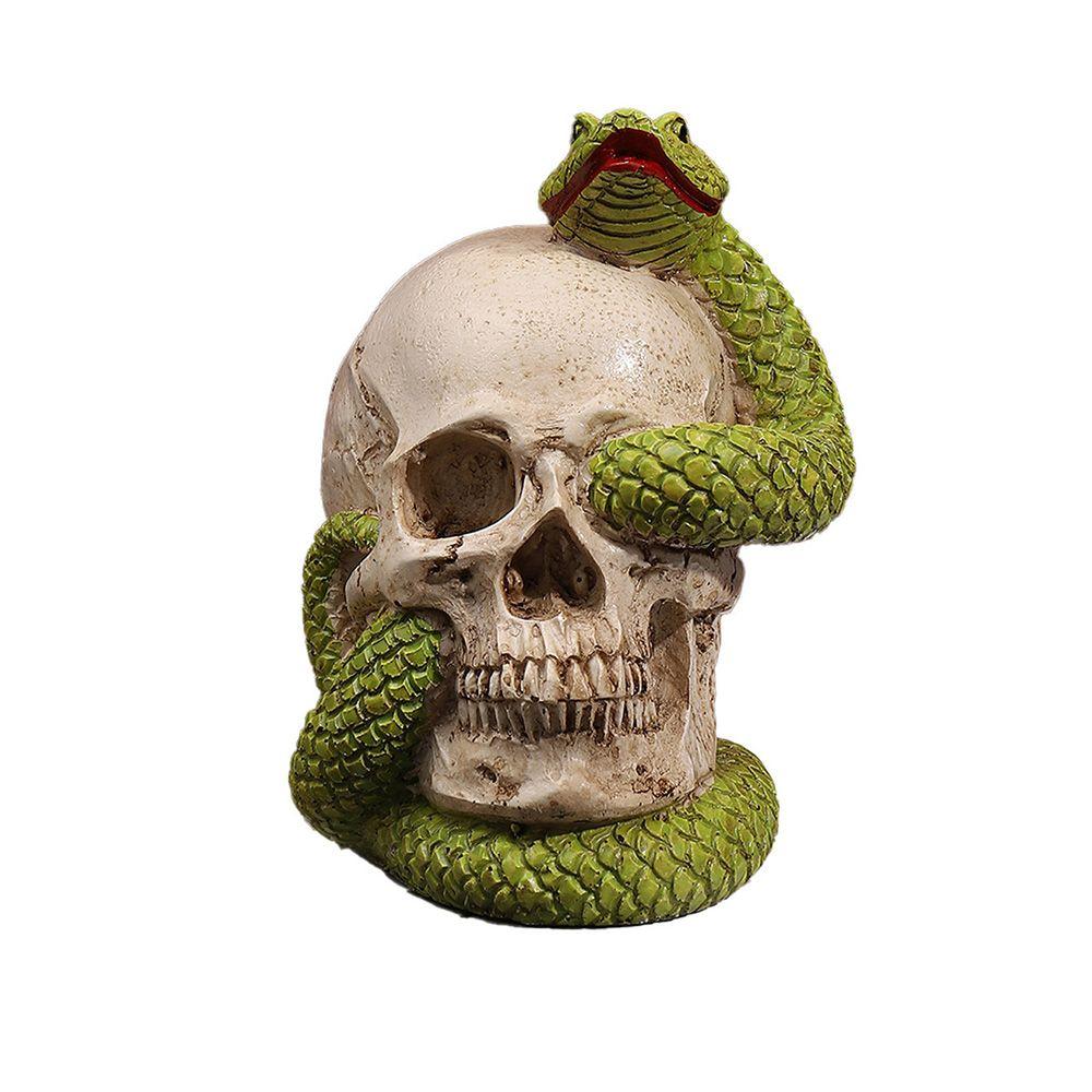 

Head Figurine Ornaments Statue Home Accessories Halloween Decoration Skull Lantern Skull Sculpture E