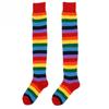 Girl Polyester Cotton Long Stockings Rainbow Colorful Stockings High Tights Women Stripey Stockings
