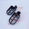 Lunali Motorcycle Aluminum Wide Step Racing Pegs Foot Pegs Left and Right Set Universal TTR90 PW50 PW80 TW200 TW225 (Black)
