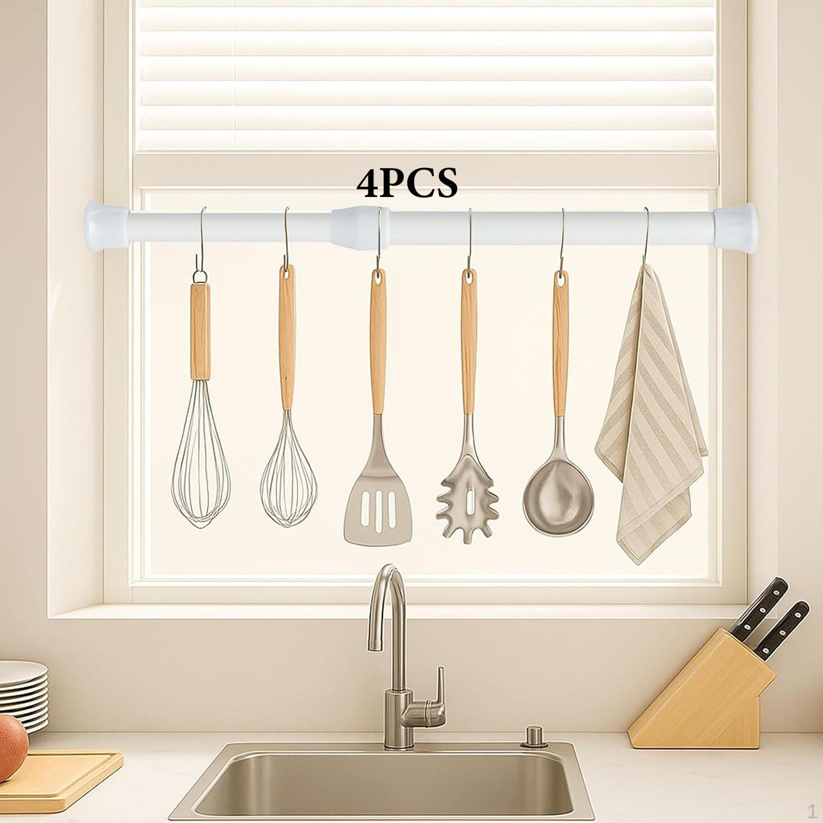 

4 шт. Маленький пружинный карниз, Регулируемый карниз для дверного проема, книжного шкафа, шкафов,