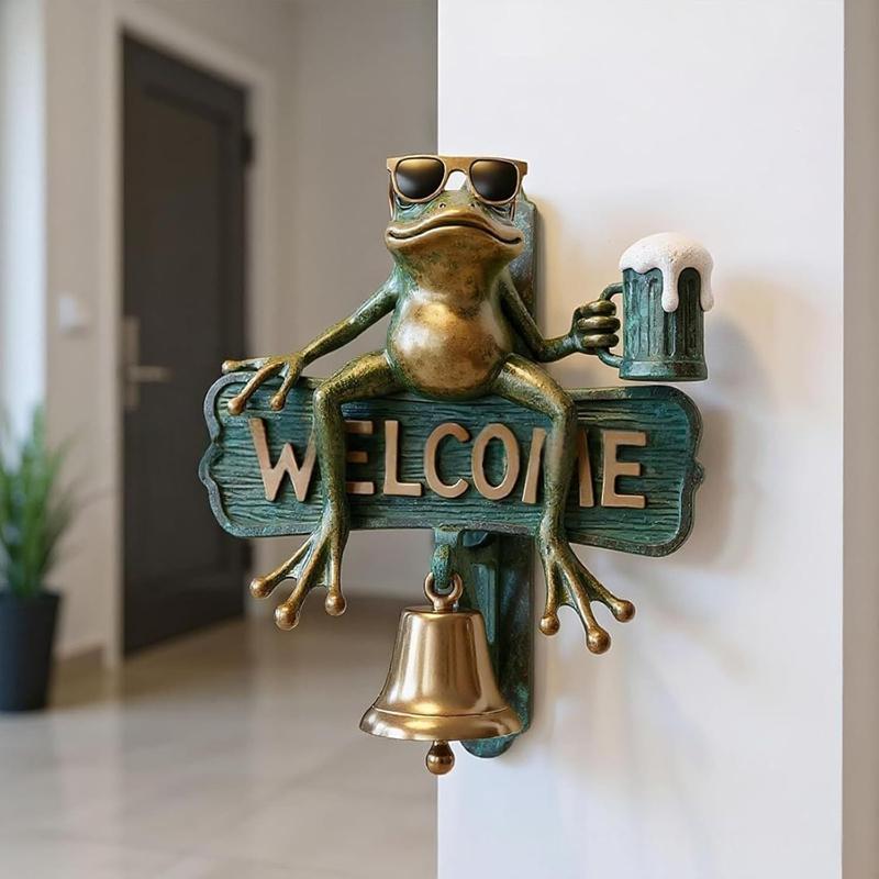 Welcome Doorbell Outdoor Wind Chimes Metal Garden Decoration Wall Decoration Gift Signs Doorbell That Rings When The Door Opens