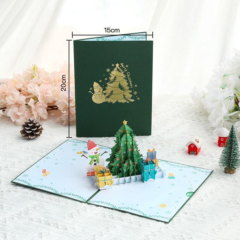 3D Pop-Up Christmas Tree Card - Creative Student Gift for Christmas Activities