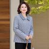 Autumn new fashion lapel jacket medium old woman loose age reduction spring and autumn short age reduction top