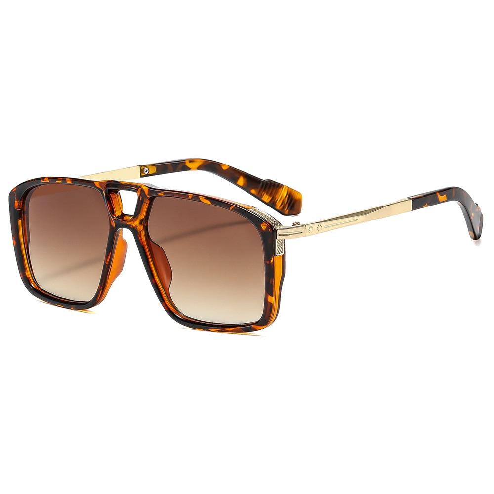 

New Square Sunglasses Women Men Retro Shades Brand Female Luxury Sun Glasses Vintage Fashion Oculos De Sol Feminino UV400 as picture леопардовый