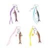 Realistic Multi Section Fish Keychain with Colorful Bead Anglers Gift Practical Keyring Accessory for Fishing Enthusiast