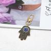 Fashion Retro Fatima's Hand Turkish Devil's Eye Pendant Key Chains for Women Men Friends Halloween Amulet Jewelry Accessory Gift