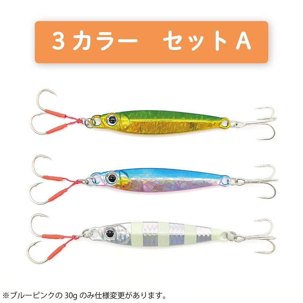 Orurudo Fishing Tackle Tungsten Jig Tangled B 3 Colors Equipped with W Assist Hook Orurudo Tungsten Jig qb100200y05n0 (Set B) (60g)