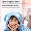Children's Hooded Coral Fleece Bath Towel – Soft, Absorbent, Thickened Newborn Baby Cape.