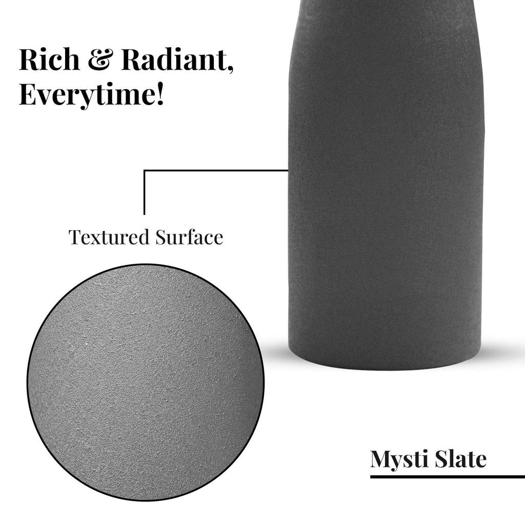 Water Bottle (1 Litre, Premium Stainless Steel, Misty Slate) Bottle for Fridge, School, Outdoor, Gym, Home and Office, Scratch-Resistant