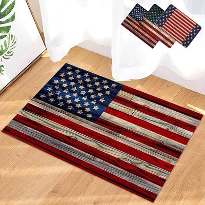 Tappeto Pattern Bandiera Americana Retrò 40*60cm Decorazione per la Casa Tappetino Patriottico Antiscivolo Tappetino per Pavimento Interno ed Esterno