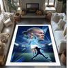 Erling Haaland Calcio Football Pattern Tappeto Morbido per Area Tappeto per Pavimento Interno Antiscivolo Tappetino Decorazione Sportiva per Camera da Letto