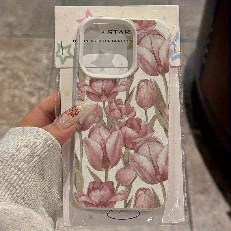 

Oil Painting-style Tulip Pattern Phone Case For iPhone 17 16 15 14 13 12 11 Pro Max XS X XR Plus 17 Air Soft Cover Fundas iphone 14 Plus