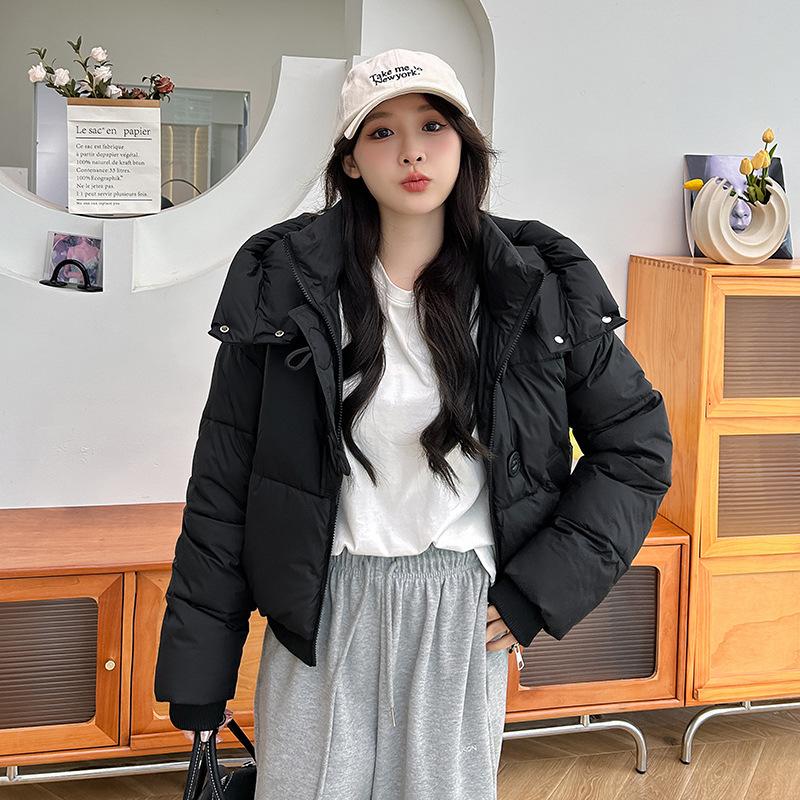 Short hooded down padded jacket women's winter 2025 new Korean version of loose fashion foreign style versatile warm jacket