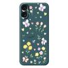 For iPhone 17 Case Small Flowers Pattern Printing Straight Edge TPU Phone Back Cover