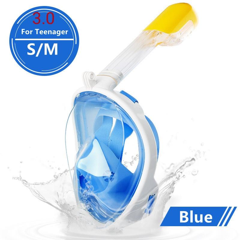 Underwater Scuba Anti Fog Face Diving Mask Snorkeling Respiratory Masks Safe Waterproof Swimming Equipment for Adult Kids
