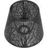 Wrought Iron Lampshade Dust Proof Lamp Covers Carved Forest Tree Shaped E27 Modern Mini Lamp Shade for Table Lamp Bedroom Bedside Decor(Black)