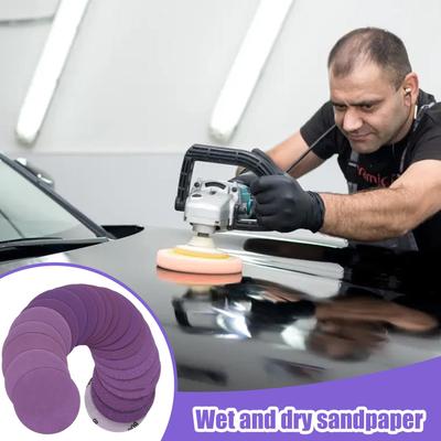 Sandpaper Discs Aluminum Oxide Wet Dry Sandpaper 60 Piece Wet Dry Drill Polish Attachment Professional For Metal Woodworking
