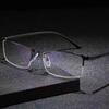 Metal Half-frame Blue Light Blocking Reading Glasses Men Square  Reader Eyeglasses Fashion Women Presbyopic Glasses +1.0 To +4.0