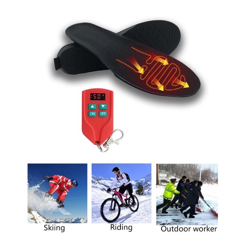 Heated Insoles Electric USB Rechargeable Foot Warmer Winter Warm Insoles Feet Heater Shoe Insoles Thermal Soles Washable