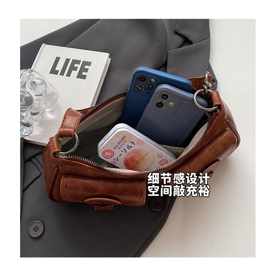IELGY Retro Commuter Underarm Bag Fashionable All-Match Shoulder Bag Niche High-End Handbag