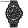 New Electronic Quartz Men's Watch Outdoor Mountaineering Sports Braided Calendar Men's Watch Three Eyes and Six Needles Watch
