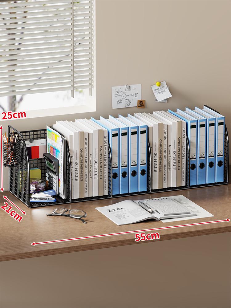 Schreibtisch-Akten- und Buchorganisator: Bücherregal, Regal, Buchstütze, Aktenaufbewahrung, Archivbox