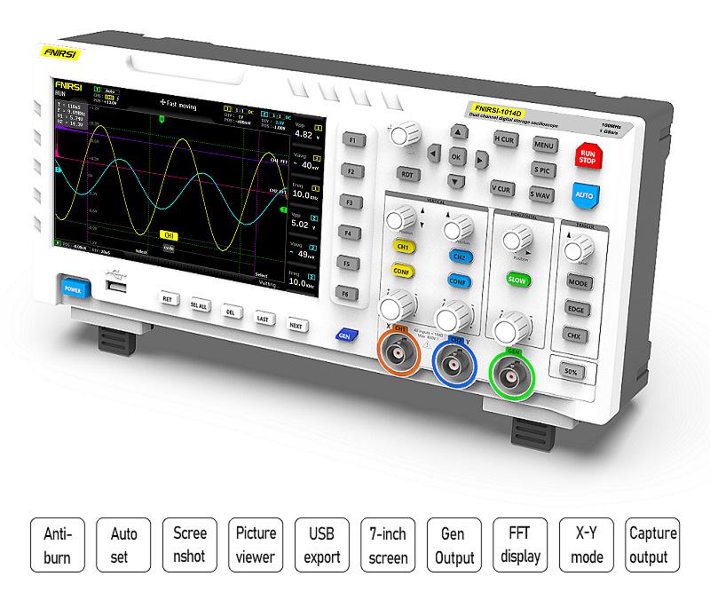 FNIRSI 1014D 100MHz Dual Channel Digital Storage Oscilloscope & Signal Generator