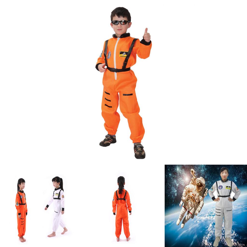 Astronaut Cosplay Kostüm für Kinder Polyester Jumpsuit mit Weltraumthema für Kostümveranstaltungen