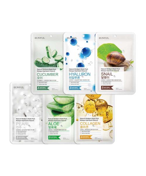 Eun-yul Natural Mask Pack 30 Sheets (6 Types, 5 Sheets Each)