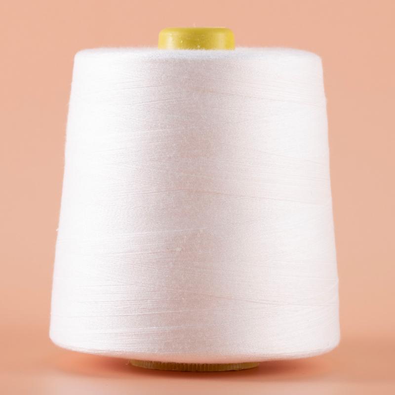 Large Spool Sewing Machine Thread - 8000 Yards, White & Black, 402 Pagoda, Fine for Clothes & Overlock Sewing