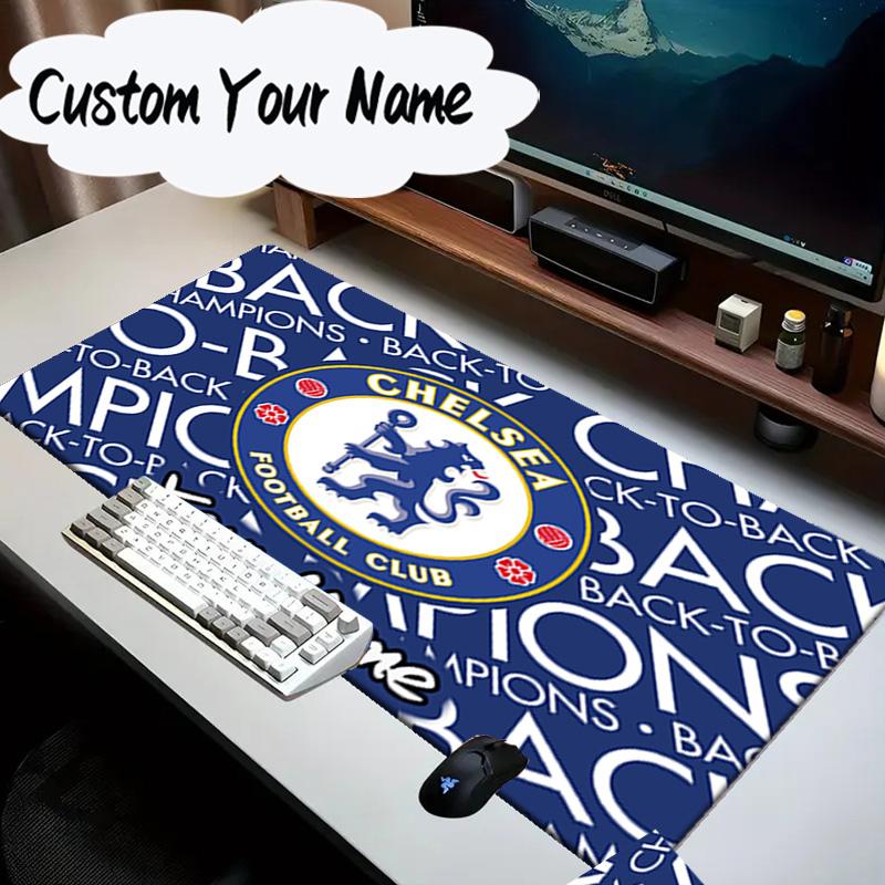 Custom Name Mouse Pad Chelsea Back-to-back Champions Mouse Pad, Gaming Mouse Pad, Keyboard Pad, Desk Decor for Computer Notebook Fan Birthday Gift
