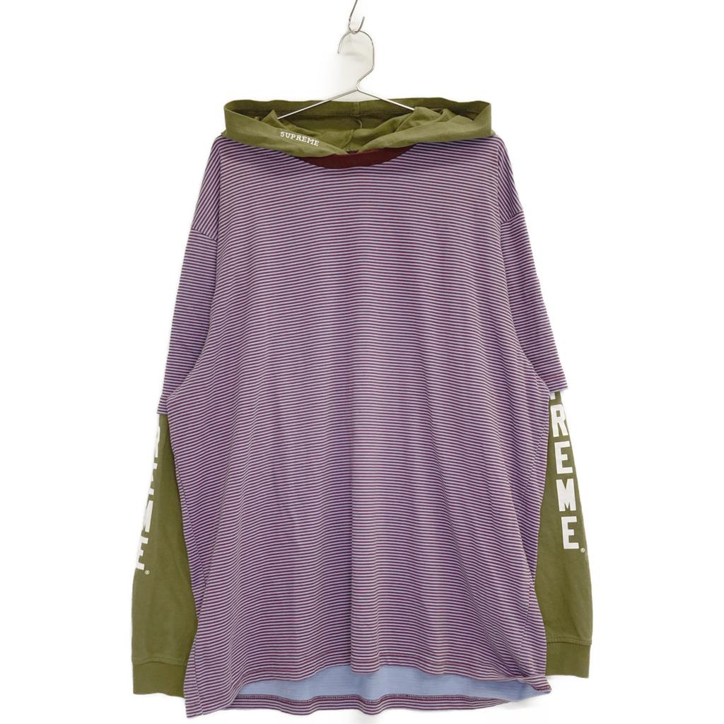 Supreme 24Stainless Steel LAYERED HOODED L/S TOP Supreme Layered T-shirt tops XL khakiUsed