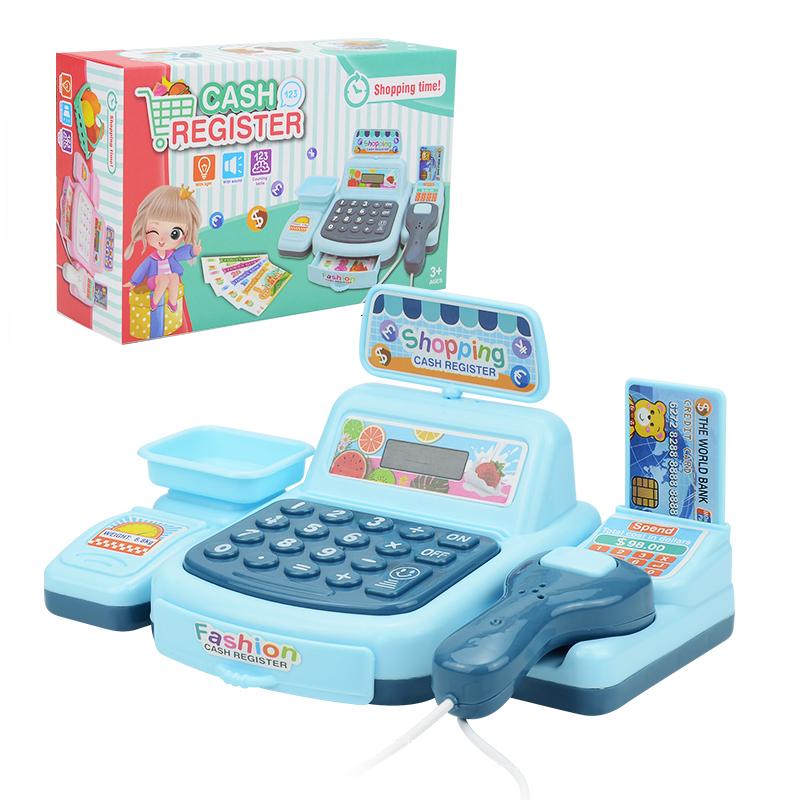 Simular Una Caja Registradora Simular Caja Registradora de Supermercado Juguetes Sonoros y Luminosos para Niños Juguetes para Jugar en Casa Juguetes de Compras