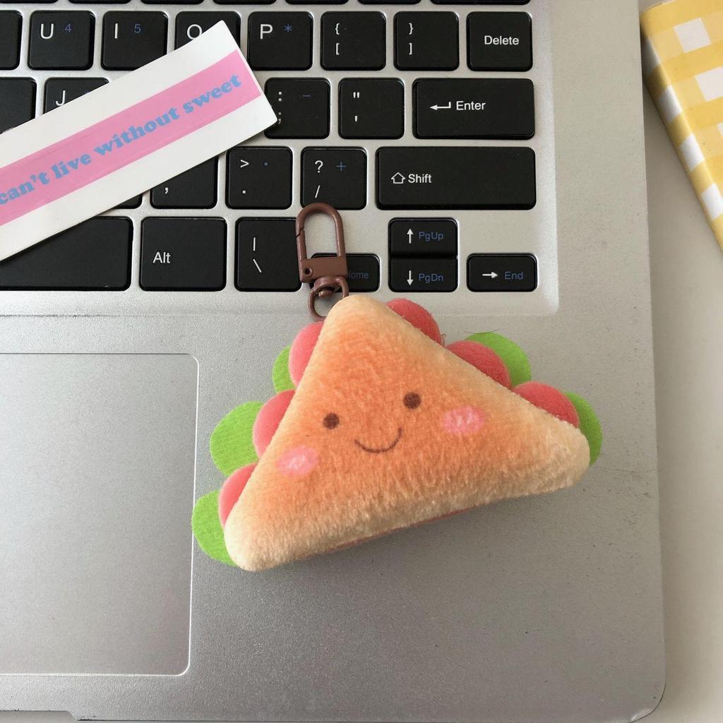 Adorable Double-Layer Cartoon Hamburger Bun Plush Hairpin for Babies