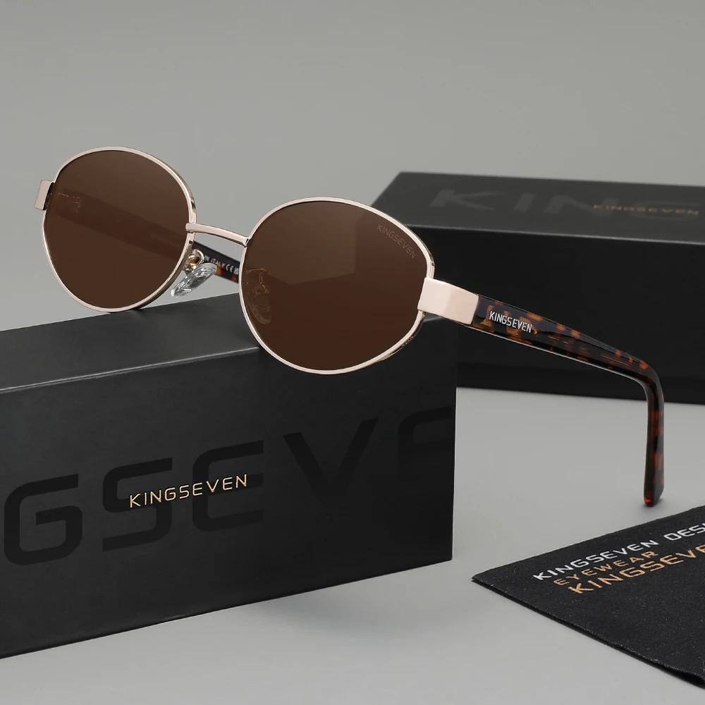 

Brand Retro Luxury Sunglasses Women Men Polarized UV400 Glasses Alloy Oval Frame Anti-glare Fashion Driving Causal Eyewear коричневий