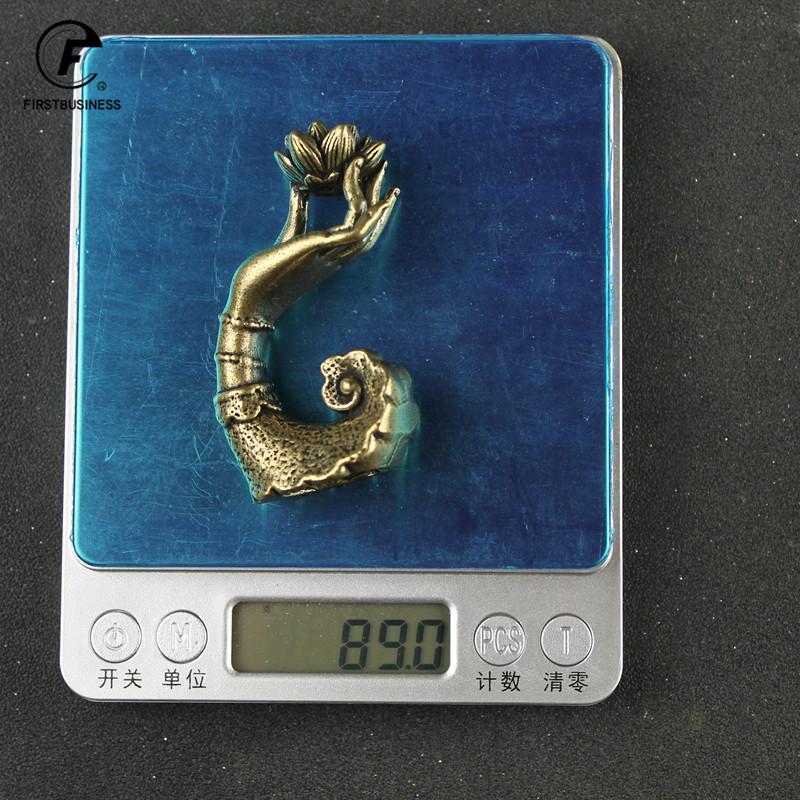 

Antique Copper Buddha Hand Lotus Base Incense Holder Censer Brass Incense Burner Crafts Desktop Ornaments Home Decorations Gifts