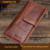 Black Angel Men's Genuine Leather Long Wallet: Fashionable, Casual, Multifunctional Clutch