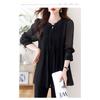 2026 Spring and Autumn New Large Size Tummy-Covering Slimming Top with Stylish Design, Chiffon Long-Sleeve Women's Top