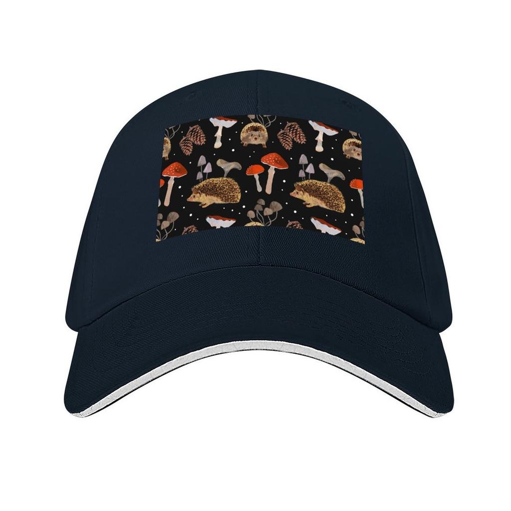 Hedgehogs and Mushrooms Baseball Cap Winter Hats for Unisex Designer Cap New In The Hat Snap Back Hat Boy Child Womens