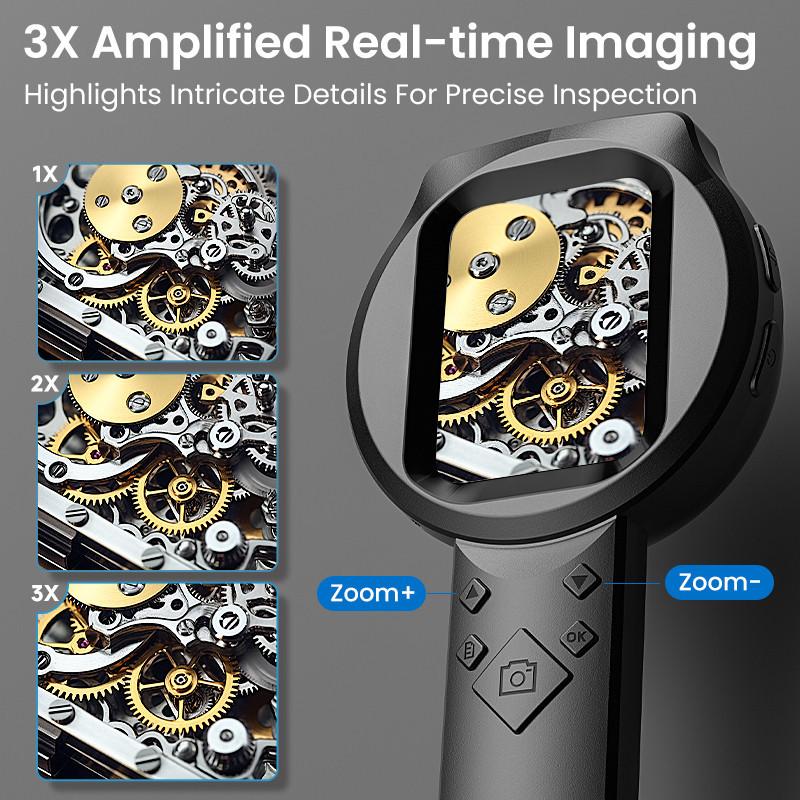 2.8-Inch 100X Analyzing Electronics Repair Digital Magnifier HD Handheld Microscope Magnifying Glass Portable Skin Scalp