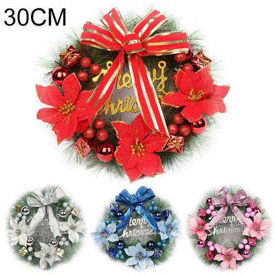Decor DIY Craft Party Decoration Door Hanging Ornament Garland Christmas Wreath Pine Needle Wreath