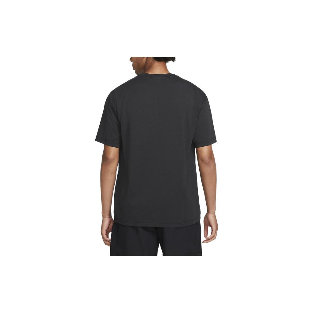 Nike Logo Print Crew Neck Short Sleeve T-Shirt Men Tops Black DJ3642-010