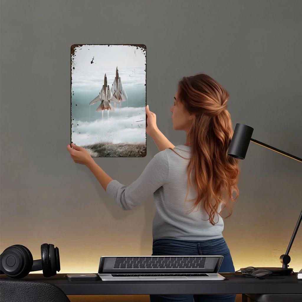 Sad Birds Still Fly Tinplate Sign Airplane Poster Coffee Bar Accessories Custom Metal Signs for Wall Art Decoration Retro Decor