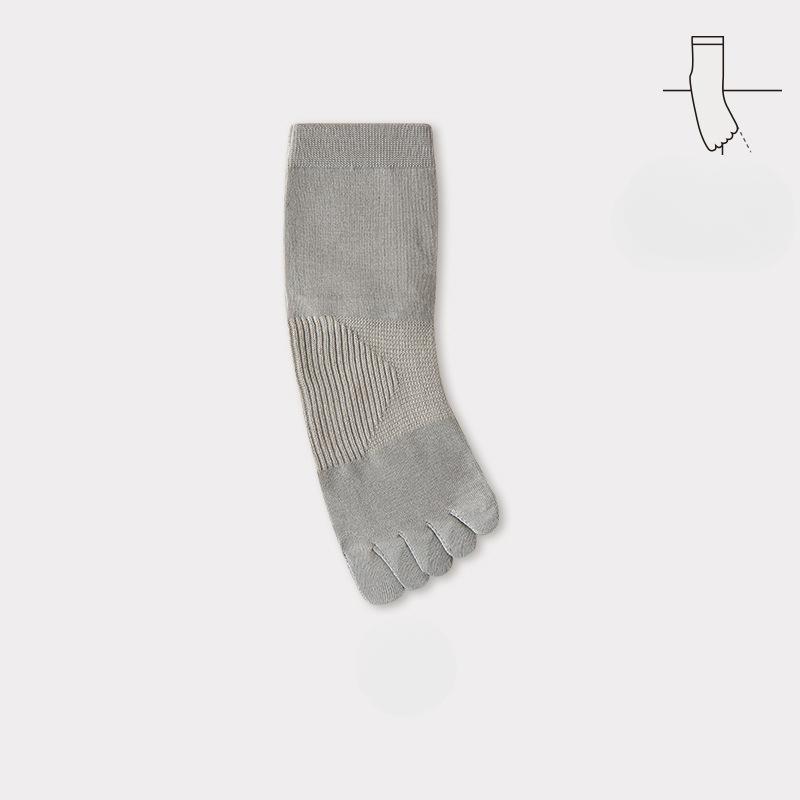 Men's Five-finger Socks, Boneless, Sewn, Color-matched, Antibacterial, Deodorizing, Anti-pilling, Cotton Breathable, Sweat-absorbing, Casual Men's