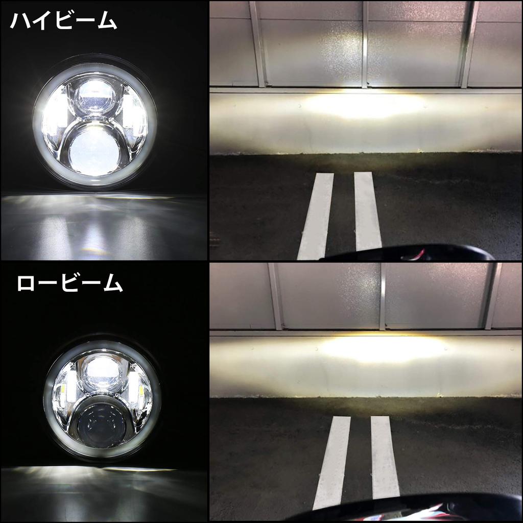 MOVOTOR CB400SF Headlight with DRL Function and Squid for CB Series Motorcycles 7-inch Rings, High/Low Beam, Chrome, (1 Piece)