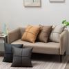 Water-Resistant Leather Lumbar and Backrest Cushion Pillow for Sofa and Bed
