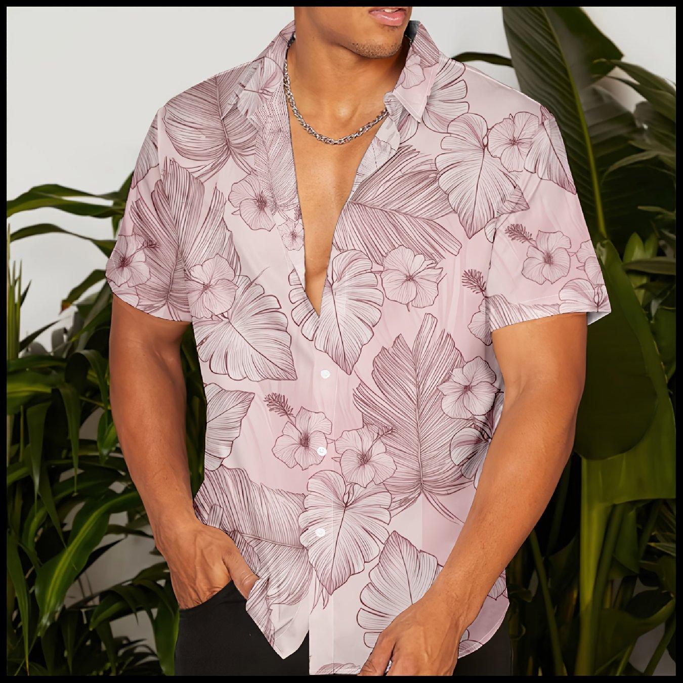 

Мужская рубашка с короткими рукавами, напечатанная цифровым способом на 3D-принте, легкая дышащая ткань. M